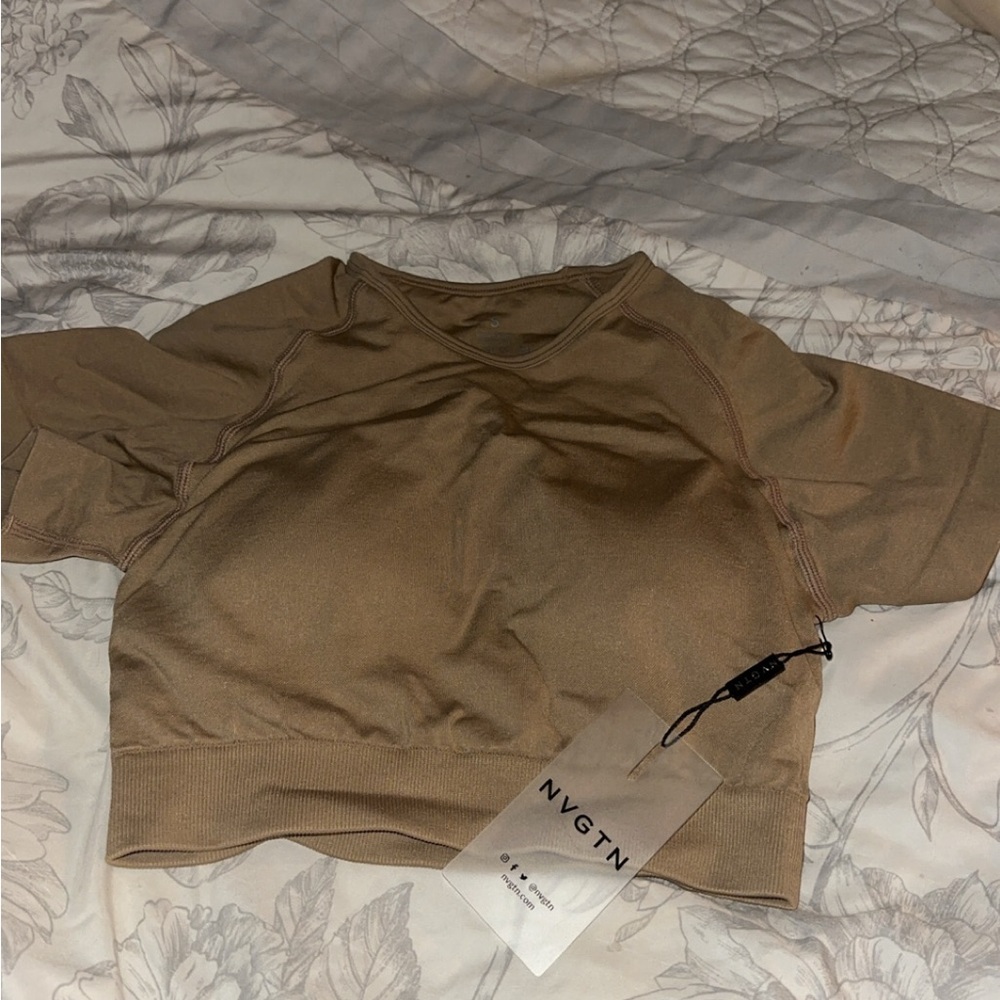 NVGTN Tan Crop Top